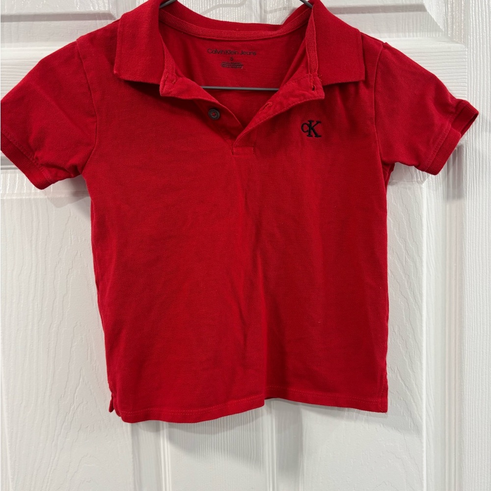Calvin Klein Jeans Vibrant Red Kids Polo